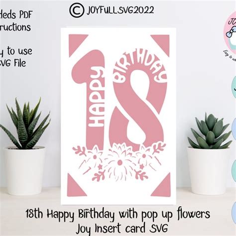 Svg 3d Pop Up 60th Birthday Card Digital Download Happy Etsy