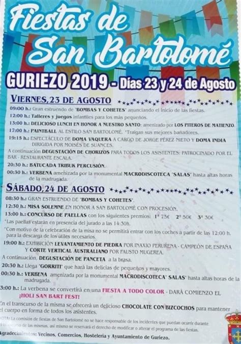 Fiestas de San Bartolomé en Guriezo 2019 Miplanhoy qué hacer hoy en