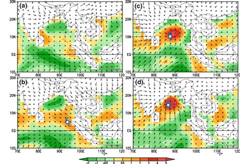 Relative Vorticity Shading 10 5 S 1 And Divergent Wind Vectors At