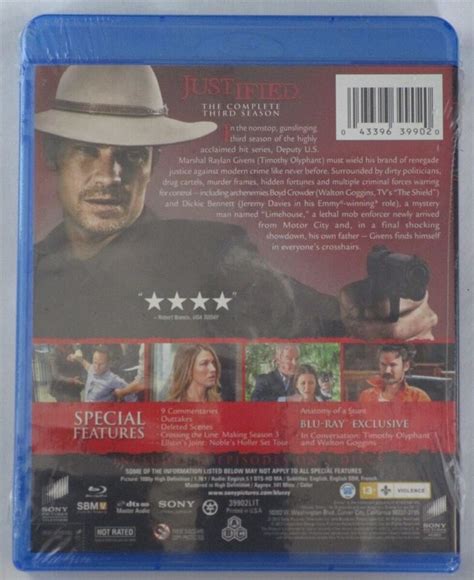 Blu Ray Justified The Complete Third Season 3 Three Timothy Olyphant