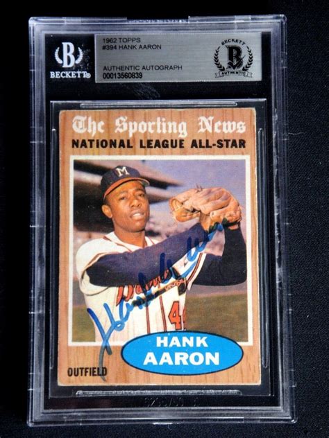 Hank Aaron Autographed Baseball Memorabilia Mlb Merchandise