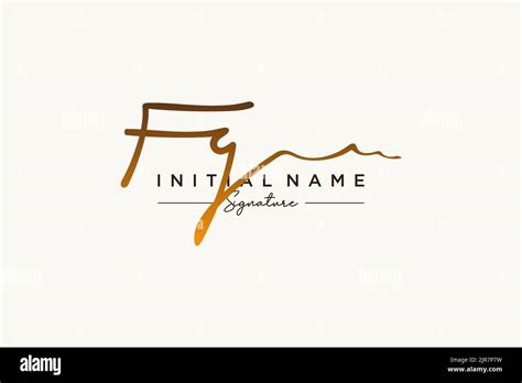 Vector De Plantilla De Logotipo De Firma Fg Dibujo A Mano De Letras De Caligrafía Ilustración