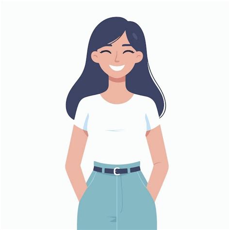 Premium Vector Vector Illustration Of Smiling Woman