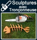 Bill Sculpture Sur Bois Avec Tron Onneuse Gouges Et Ciseaux