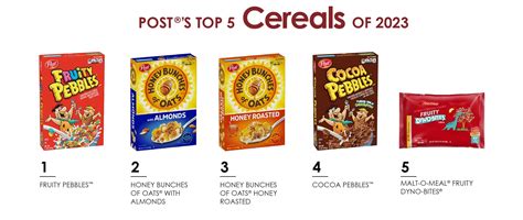 Most Popular Cereals Of 2023 Post Consumer Brands