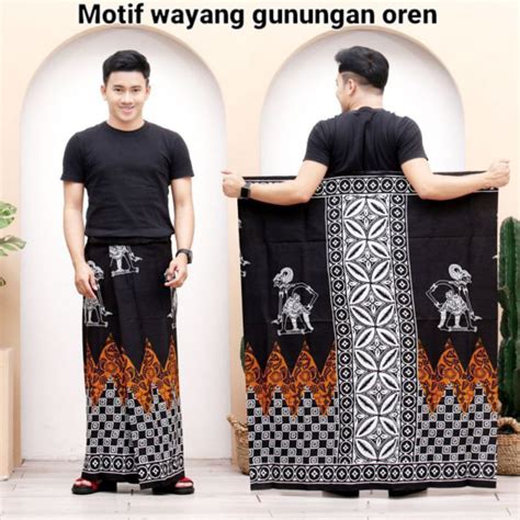 Jual Sarung Wayang Dewasa Motif Wayang Gunungan Batik Shopee Indonesia