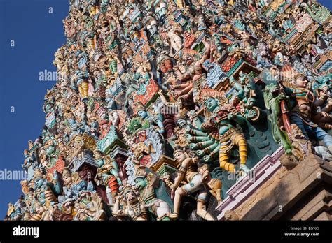 Sri Meenakshi Temple Gopuram Stock Photo Alamy