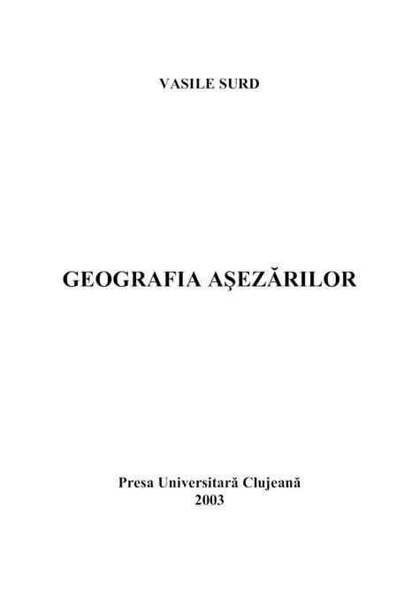 PDF Geografia Asezarilor Surd Vasile DOKUMEN TIPS