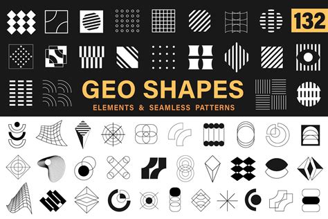 132 Geometry Shapes and Patterns | Graphics ~ Creative Market