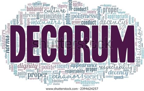 Decorum Word Cloud Conceptual Design Isolated Stock Vector Royalty Free 2394624257 Shutterstock