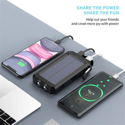 Amazon Solar Charger Mah Portable Solar Power Bank For Cell