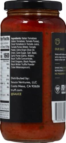 Truff Black Truffle Infused Marinara Pasta Sauce 18 Oz Kroger