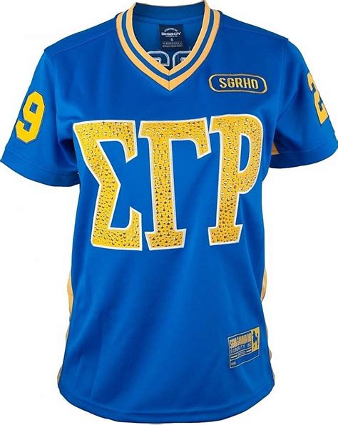 Big Boy Sigma Gamma Rho Rhinestud Divine 9 S10 Ladies Football Jersey