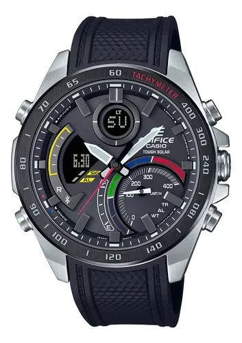 Pulseira de relógio masculina Casio ECB 900MP 1Adf Edifice cor preta