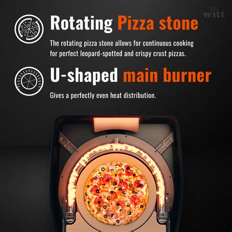 Witt Etna Rotante Gas Powered Pizza Oven W Twin Burner Rotating