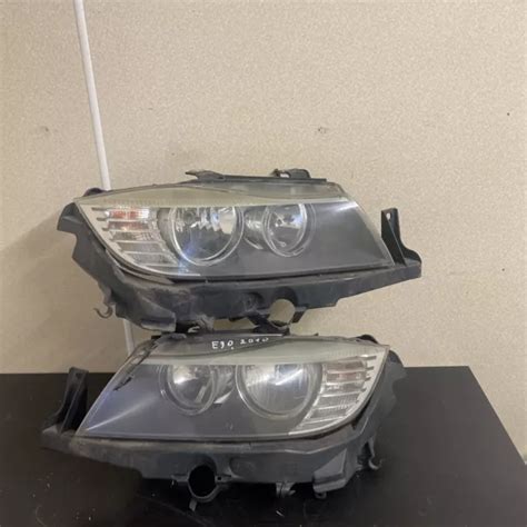 2008 2012 BMW 3 Series E90 E91 Lci Headlights Headlamps Pair Halogen