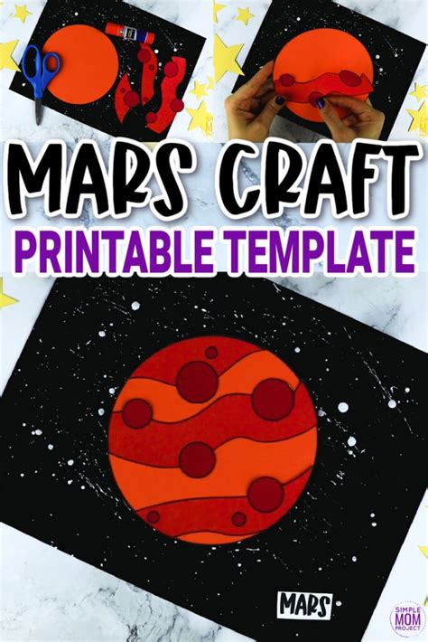 Mars Craft With Printable Template – Simple Mom Project