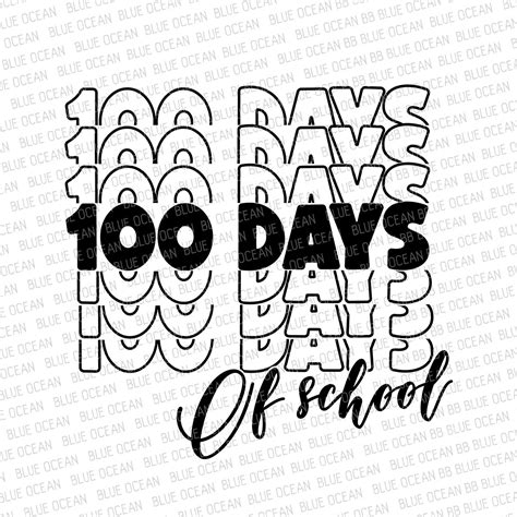 100 Days of School SVG 100 Days Svg 100th Day of School SVG - Etsy