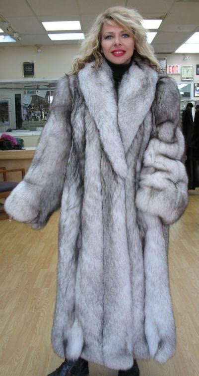 Blue Fox Fur Coat Fur Coat Fox Fur Coat Oversized Fur Coat