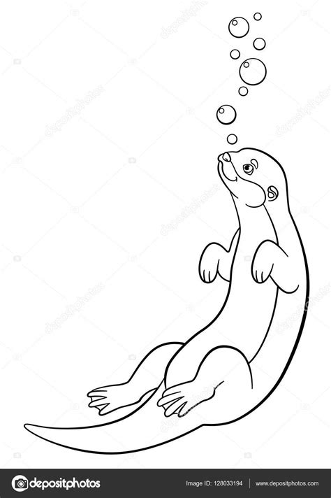 Sea Otter Clipart Black And White