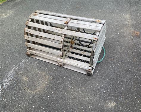 A Vintage Wooden Lobster Trap From Maine Etsy