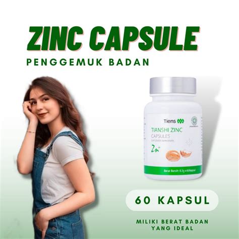 Jual ZINC OBAT PENGGEMUK BADAN DEWASA VITAMIN KAPSUL PENGGEMUK BADAN