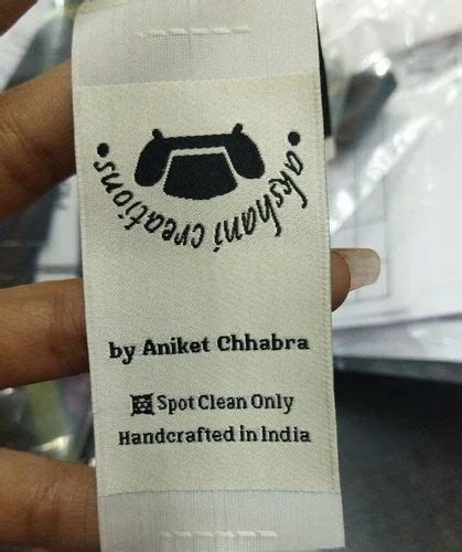 Black Custom Woven Label Packaging Type Packet Heat Cut At Rs