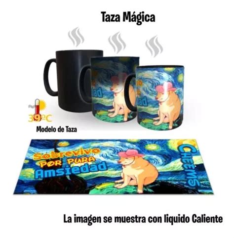 Taza Magica De Ceramica 320 Ml Modelo Perro Cheems MercadoLibre