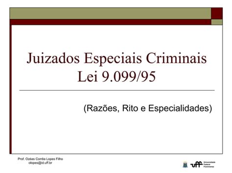 Juizados Especiais Criminais Ppt