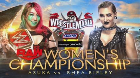 Asuka Defending Raw Womens Title Against Rhea Ripley At Wrestlemania