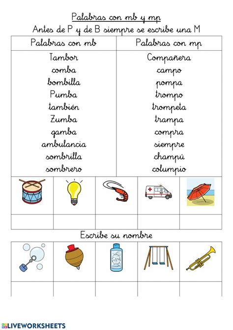 Mp Mb Y Pronombres Worksheet Ortograf A Google Imagenes Pumba