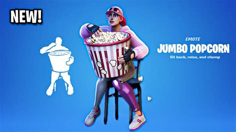 New Jumbo Popcorn Emote Release Date Fortnite Battle Royale Youtube