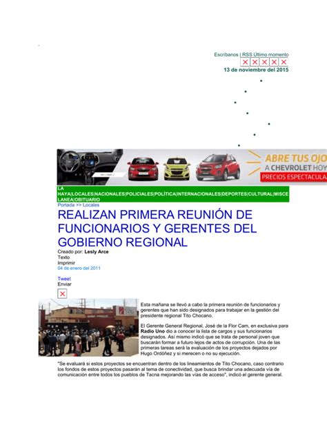 Realizan Primera Reuni N De Funcionarios Y Gerentes Del