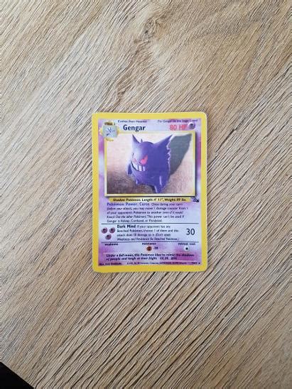 Pokémon Karta Holo Gengar Vzácná OriginÁl Edice Fossil Rok 1999 Aukro