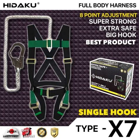 Promo Full Body Harness HIDAKU Type X7 SINGLE HOOK Safety Belt HIDAKU