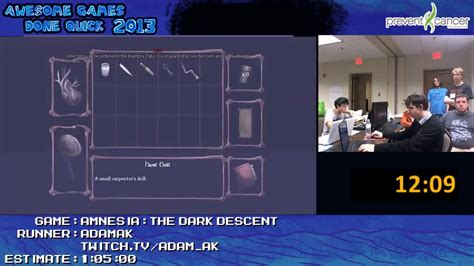 Amnesia The Dark Descent Glitchless By Adamak In Agdq