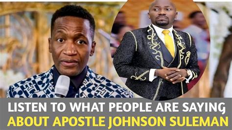 LISTEN TO WHAT PROPHET UEBERT ANGEL SAID ABOUT APOSTLE JOHNSON SULEMAN