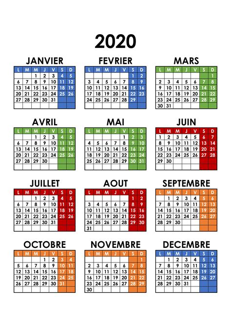 Calendrier Annuel Calendrier Su