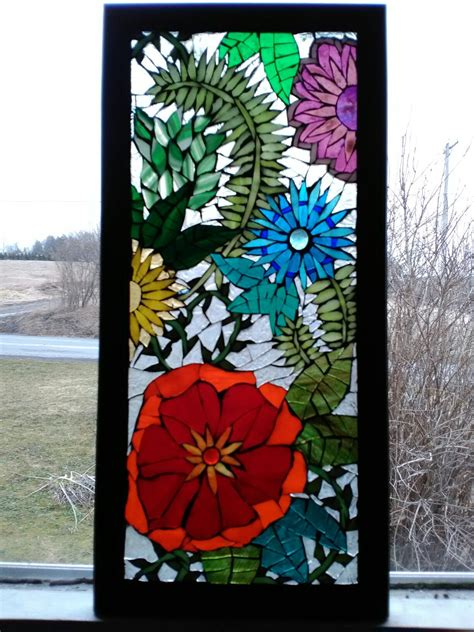 Mosaic Art Mosaic Glass Mosaics Glass Art Stained Glass Ornaments Mosaic Flowers Vintage