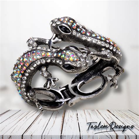 Sexy Gecko Lizard Hinged Bangle Bracelet Wrist Arm Cuff Sexy Etsy