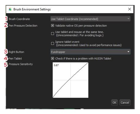 Brush Environment Settings in Medibang Paint Pro - clgtart