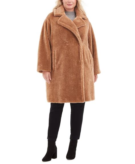 Michael Kors Plus Size Faux Fur Teddy Coat Stylish And Comfortable