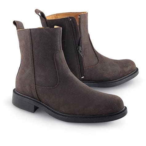 Mens Rockport® Harrison Side Zip Boots Bitter Chocolate 124271