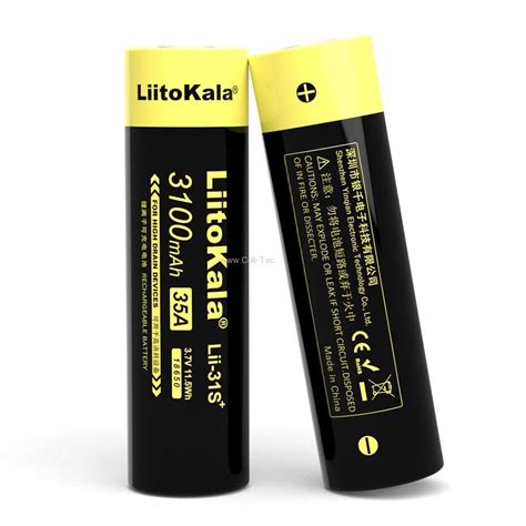 סוללה LiitoKala 18650 Battery Lii 31S 3 7V 3100mA 12W Li Ion Lithium