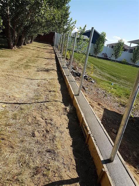 Concrete Curbing From True Gritt In House Fence Design Backyard