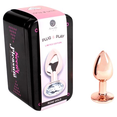 Plug Anal Met Lico S Rosa Dourado Brilhante Transparente My Sex Shop