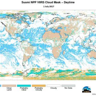 An example of VIIRS daytime cloud mask generated using the VIIRS ...