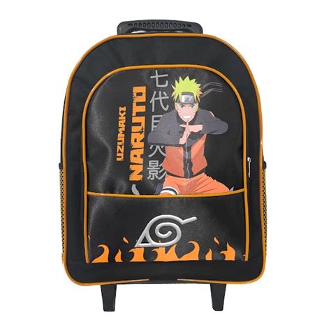 Mochila Escolar Infantil Grande De Rodinha Naruto Uzumaki Shippuden