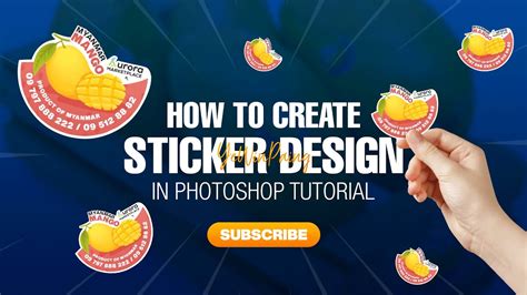 How To Create Sticker Design In Photoshop Tutorial Youtube