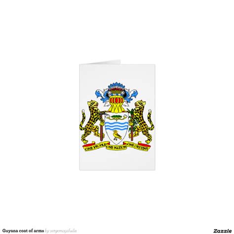 Guyana coat of arms greeting card | Zazzle